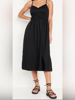 OLD NAVY Waist Defined Midi Dress Large